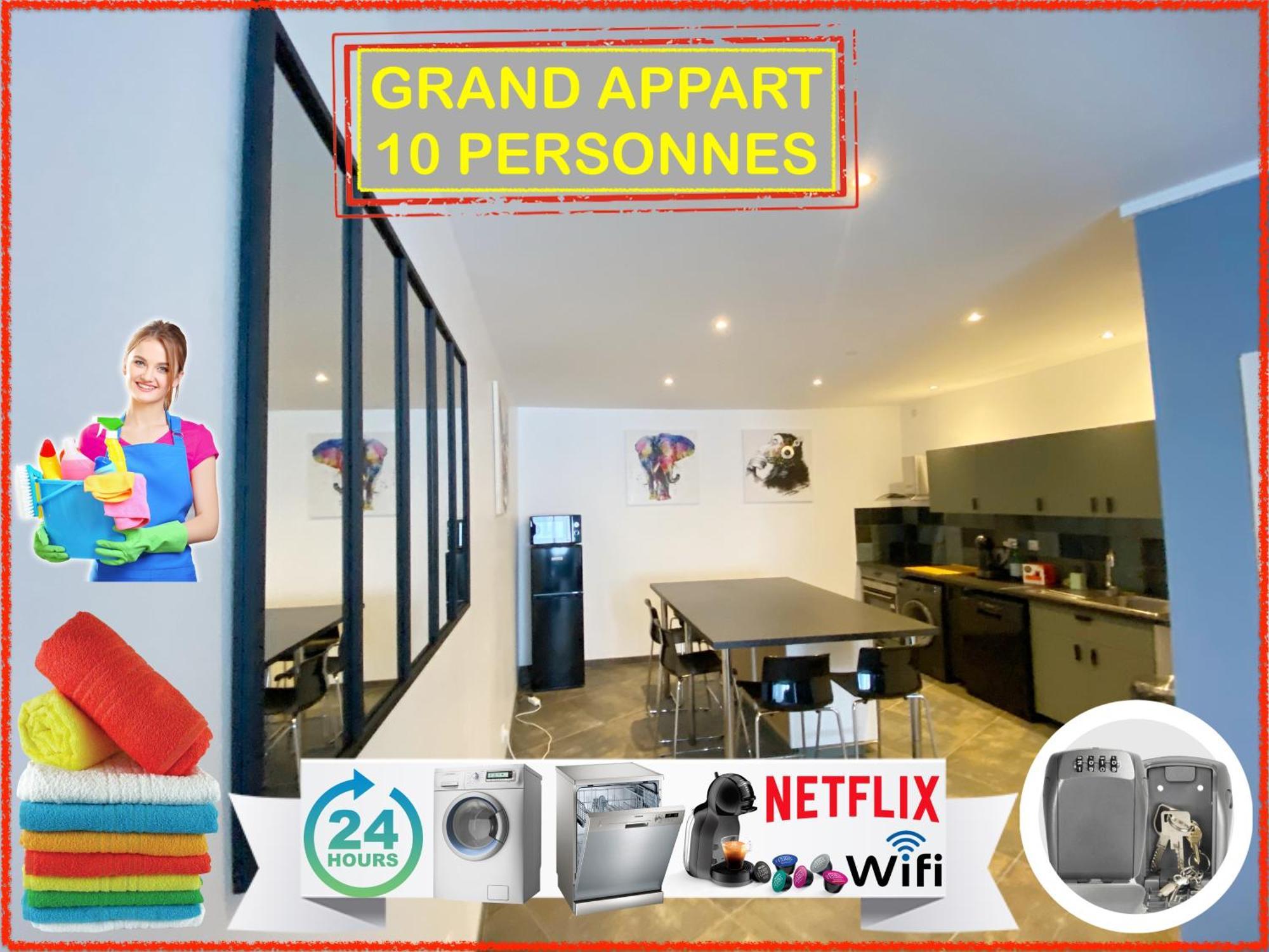 סן-אטיין 021 Chic & Cosy Grand Appart 84M2 Hypercentre Wifi Smart Tv Netflix מראה חיצוני תמונה